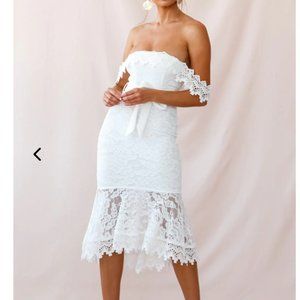 Selfie Leslie Lace Bodycon Midi Dress